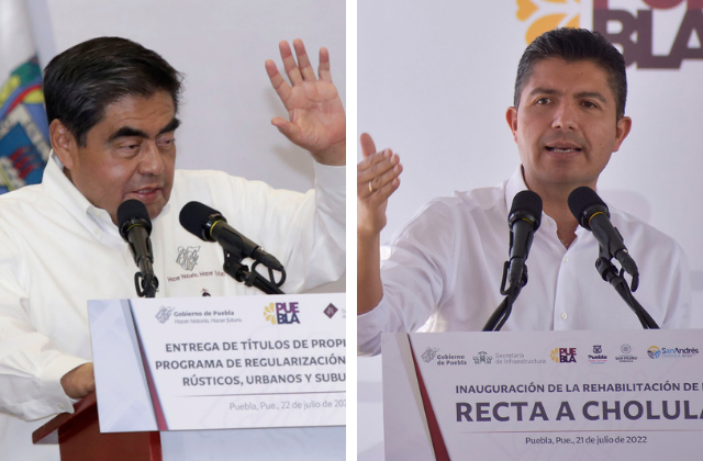 Eduardo Rivera felicita a Miguel Barbosa por 3 años en gubernatura