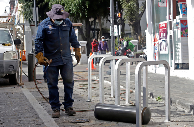 Movilidad del municipio de Puebla retirará bolardos de bicicletas públicas