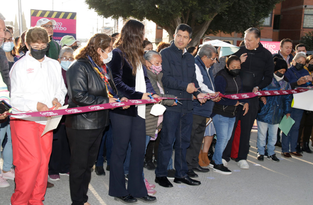 Eduardo Rivera entrega mejoramiento de calle Rosales en San Ramón