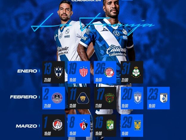Club Puebla debuta visitando a Monterrey en el Clausura 2024; checa el calendario