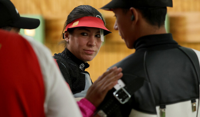 Goretti Zumaya concluye en el top 20 de rifle de aire 10 metros