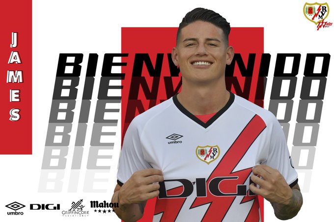 Rayo Vallecano anuncia fichaje del colombiano James Rodríguez