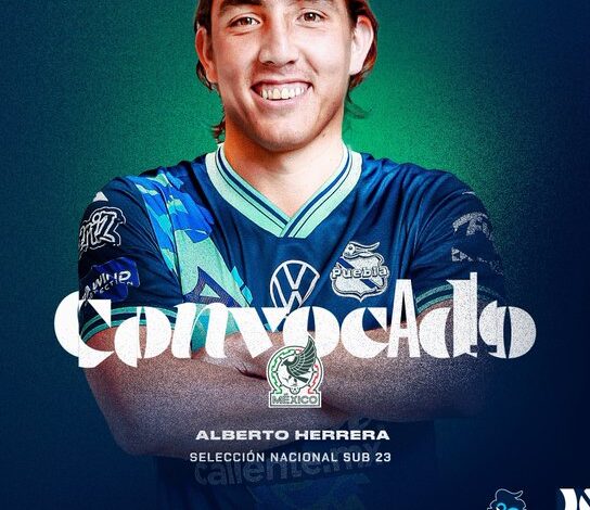 Alberto Herrera, del Club Puebla convocado al Tri Sub 23