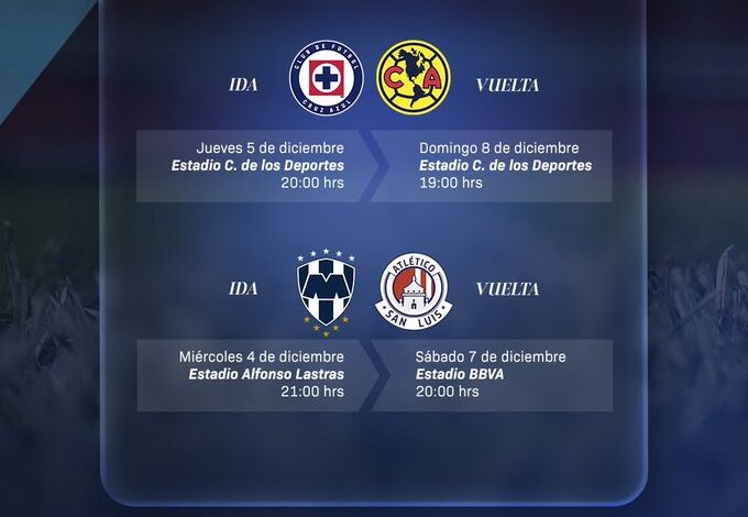 Listas, las fechas y horarios de las semifinales del Apertura 2024