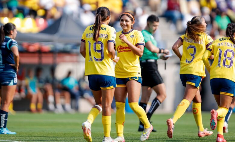 El América aplasta al Club Puebla Femenil