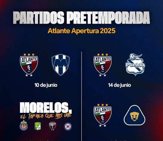 Club Puebla enfrentará al Atlante en pretemporada rumbo al Apertura 2025
