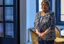 Michelle Bachelet durante un evento internacional como candidata a la Secretaría General de la ONU.