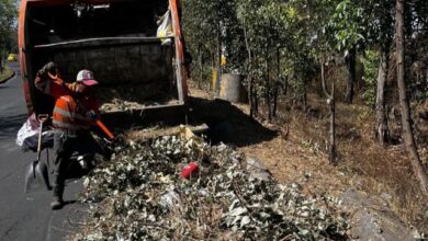 Cuadrillas del OOSL realizando limpieza preventiva en barrancas de Puebla antes de la temporada de lluvias.