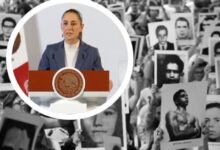 Claudia Sheinbaum presenta el informe nacional sobre personas desaparecidas durante su conferencia matutina.