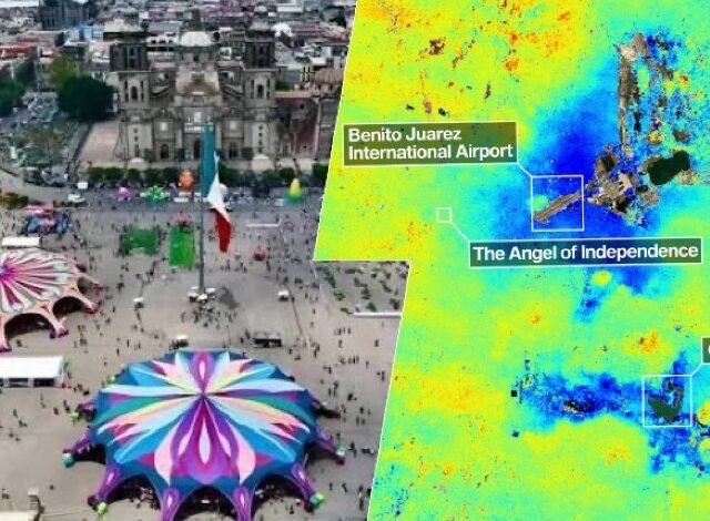 Nuevos datos del satélite NISAR de la NASA han revelado una situación alarmante bajo el suelo de la Ciudad de México.