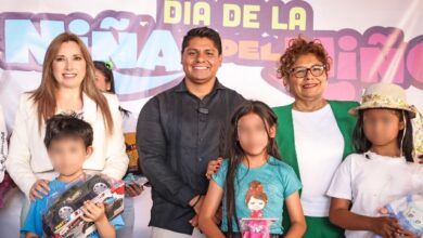 Cecilia Arellano, presidenta del Patronato Estatal DIF (SEDIF), encabezó este jueves los festejos por el Día del Niño en el municipio de Cuautlancingo