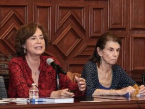 La titular de la Secretaría de Ciencia, Humanidades, Tecnología e Innovación (Secihti), Rosaura Ruiz Gutiérrez, participó en la primera sesión de la Cátedra “Matilde Montoya”