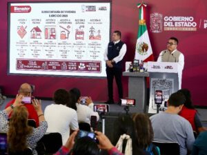 La administración estatal reportó avances conforme a lo programado en el desarrollo habitacional de San José Chiapa, parte de la política de vivienda impulsada desde el Gobierno de México.
