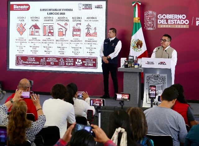La administración estatal reportó avances conforme a lo programado en el desarrollo habitacional de San José Chiapa, parte de la política de vivienda impulsada desde el Gobierno de México.