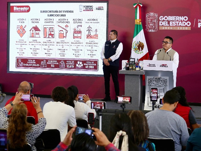 La administración estatal reportó avances conforme a lo programado en el desarrollo habitacional de San José Chiapa, parte de la política de vivienda impulsada desde el Gobierno de México.