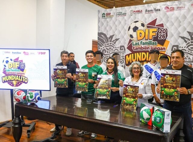 Con el objetivo de reconstruir el tejido social y fomentar el deporte en la infancia, la presidenta municipal de San Pedro Cholula, Tonantzin Fernández, presentó de manera oficial el torneo de fútbol Mundialito DIF 2026: "Las familias también juegan".