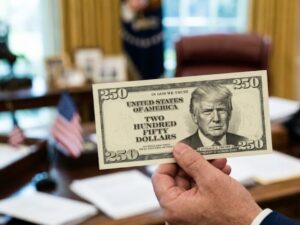 Los legisladores republicanos han puesto en marcha una iniciativa que busca romper con una tradición financiera de más de un siglo y medio en Estados Unidos: emitir un nuevo billete de 250 dólares con el rostro del presidente Donald Trump.