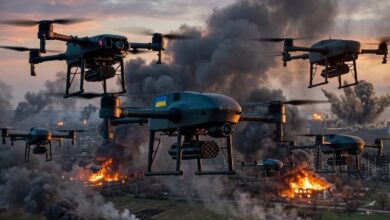 En una de las ofensivas aéreas más agresivas en lo que va del conflicto, Ucrania lanzó cientos de drones contra territorio ruso durante las primeras horas de este sábado.