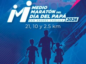 Con motivo de la 12ª edición del Medio Maratón del Día del Papá, el Ayuntamiento de San Andrés Cholula, encabezado por la presidenta municipal Lupita Cuautle, anunció el operativo vial, los horarios y las calles que permanecerán cerradas temporalmente por las rutas de 21, 10 y 2.5 kilómetros