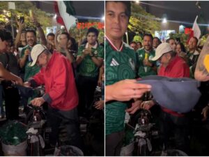 Las grandes concentraciones de fanáticos no solo están dejando momentos de euforia festiva, sino también conmovedoras muestras de humanidad que demuestran el lado más noble de la sociedad mexicana. En las últimas horas, las redes sociales se han inundado de comentarios positivos tras difundirse el momento en que decenas de aficionados se unieron para realizar una "cooperacha"