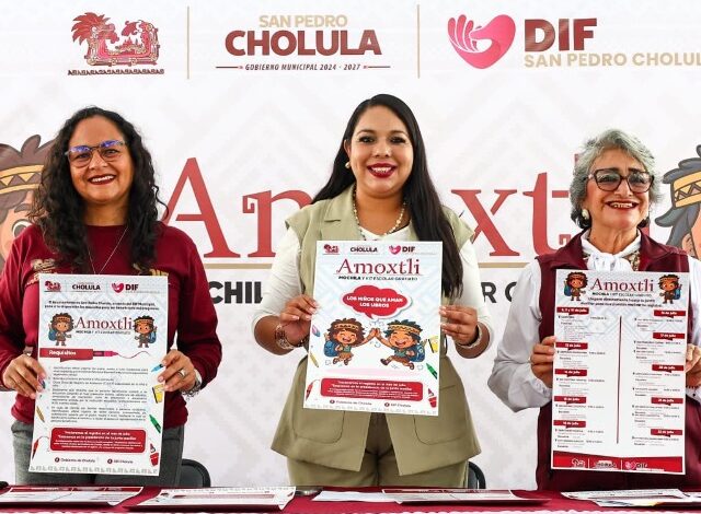 Con el compromiso de fortalecer la educación básica y aliviar la economía de las familias cholultecas, la presidenta municipal de San Pedro Cholula, Tonantzin Fernández