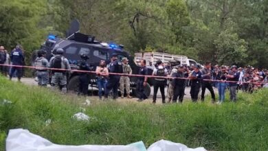 Una intensa movilización policial se registró en la zona norte de Chiapas tras el trágico hallazgo de ocho personas sin vida a un costado de la carretera federal Jitotol-La Cumbre