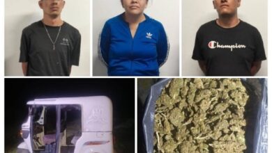 Como resultado de un operativo contra el narcomenudeo, la Secretaría de Seguridad Pública (SSP), en coordinación con la Policía Municipal de Chietla, detuvo a tres personas en posesión de más de ocho kilogramos de presunta marihuana