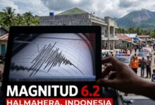 Un fuerte terremoto de magnitud 6.2 sacudió este viernes la isla de Halmahera, en el noreste de Indonesia, sin que las autoridades hayan reportado víctimas, daños materiales ni peligro de tsunami.