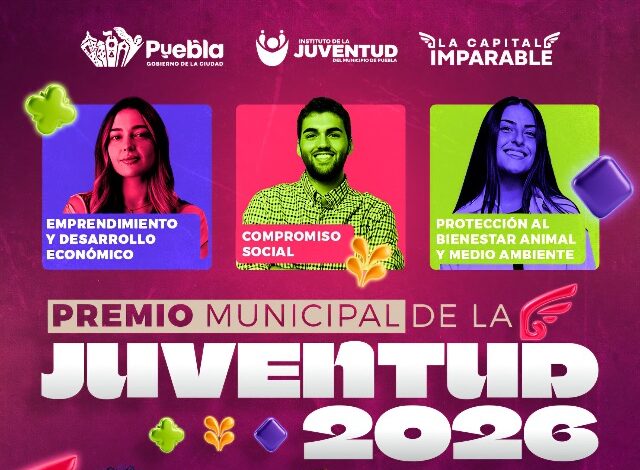 El Gobierno de la Ciudad de Puebla, encabezado por el alcalde Pepe Chedraui Budib, abrió oficialmente la convocatoria para el Premio Municipal de la Juventud 2026. Este galardón, coordinado a través del Instituto de la Juventud del Municipio (IJMP)