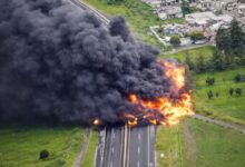 La tarde de este miércoles se registró la fuerte explosión de un contenedor de combustible sobre la carretera federal México–Veracruz, lo que provocó el cierre total de la circulación en el tramo Calpulalpan-Apizaco, a la altura del municipio de Hueyotlipan