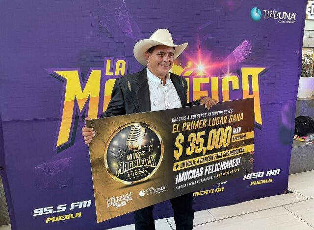 Guilmar Domínguez se llevó el primer lugar del concurso de canto “Mi voz es Magnífica”, organizado por La Magnífica 95.5 FM y Grupo Tribuna Comunicación.
