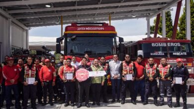Omar Muñoz Alfaro, presidente municipal de Cuautlancingo, inauguró la nueva estación de bomberos de la localidad.