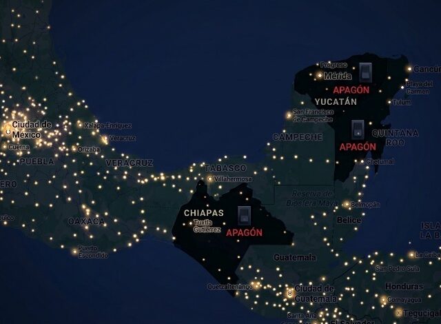 Un fallo en el sistema de transmisión eléctrica de la Comisión Federal de Electricidad (CFE) dejó sin servicio a miles de usuarios en Yucatán, Quintana Roo y Chiapas.