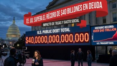 La deuda pública de Estados Unidos superó por primera vez los $40 billones este miércoles. El repunte en los rendimientos de los bonos soberanos, sumado al gasto en salud y el pago de intereses, llevó el saldo total del Tesoro a los $40,047 billones