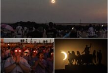 En pleno atardecer, la Luna tapó por completo al Sol y sumió en una penumbra histórica a millones de personas