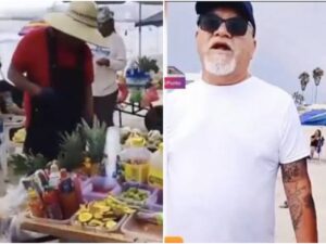 Un turista denunció en redes sociales el cobro excesivo de 500 pesos por una porción de mango picado con tunas en Playa Hermosa, Ensenada.