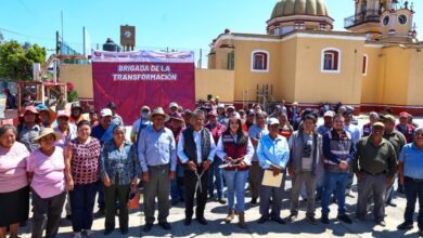 La presidenta municipal Tonantzin Fernández encabezó los trabajos de la Brigada de la Transformación en San Agustín Calvario