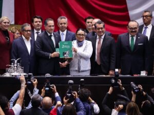 La secretaria de Gobernación, Rosa Icela Rodríguez, acudió este 1 de septiembre de 2026 a la Cámara de Diputados para entregar el Segundo Informe de Gobierno de la presidenta Claudia Sheinbaum.