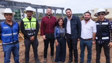 La gobernadora de Tlaxcala, Lorena Cuéllar Cisneros, supervisó los avances en la edificación de las sedes del Archivo General y la Dirección de Notarías y Registros Públicos en Apizaco