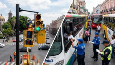 Anuncian modernización de semáforos en Bulevar 5 de Mayo y operativos al transporte público