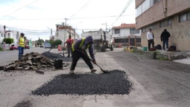Continúan labores de bacheo en Puebla capital Conoce los puntos de intervención este martes