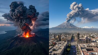 El gigante indonesio en erupción Volcán Dukono vuelve a sorprender