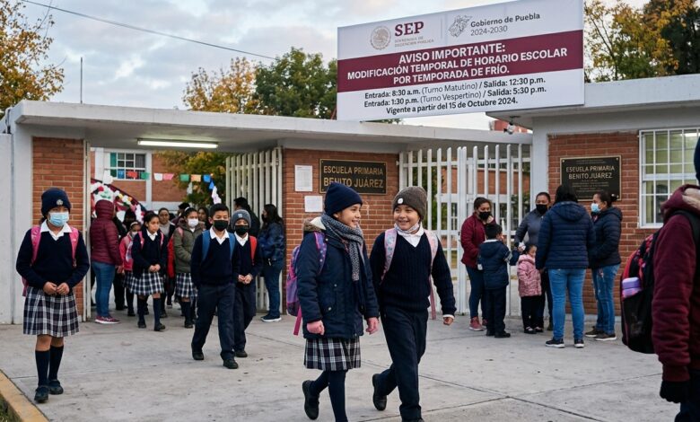 SEP Puebla anuncia modificación temporal de horario escolar por temporada de frío