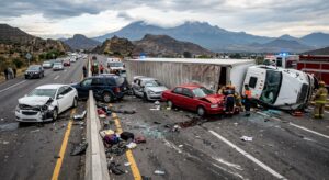 Trágico accidente en la autopista México-Puebla Tráiler sin frenos embiste a 10 vehículos y deja dos muertos